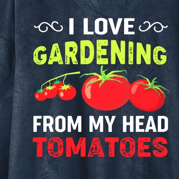 Vegetable Gardener, Gardening, Funny Pun: Head Tomatoes Hooded Wearable Blanket