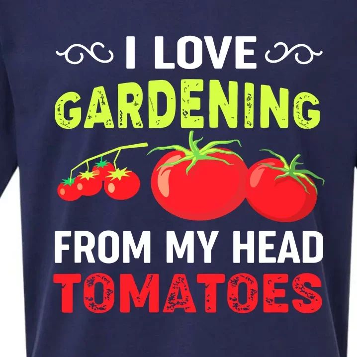 Vegetable Gardener, Gardening, Funny Pun: Head Tomatoes Sueded Cloud Jersey T-Shirt