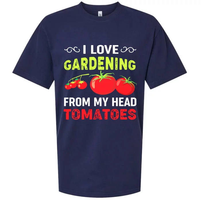 Vegetable Gardener, Gardening, Funny Pun: Head Tomatoes Sueded Cloud Jersey T-Shirt