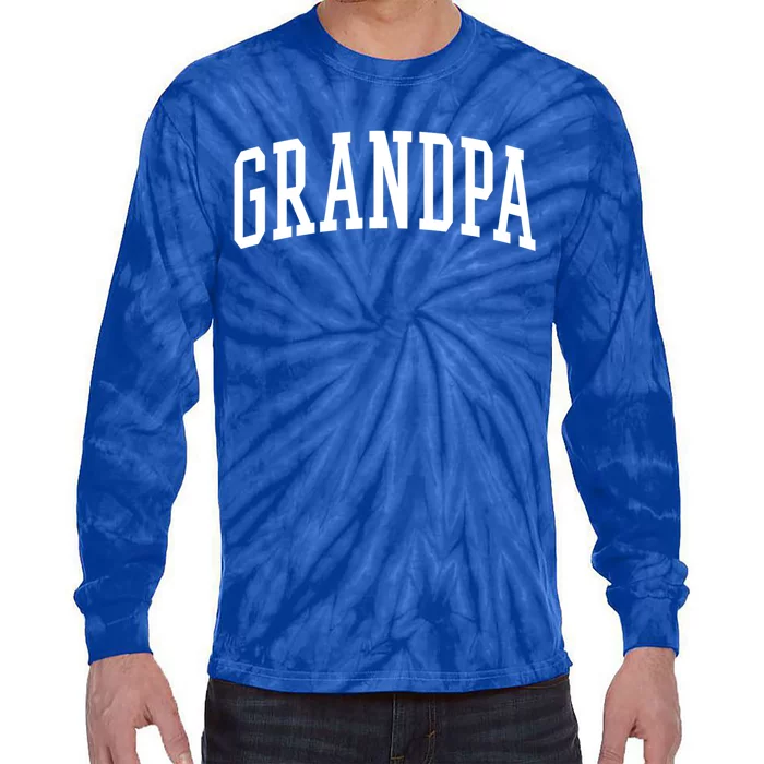 Varsity Grandpa Gift Tie-Dye Long Sleeve Shirt