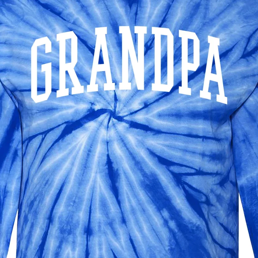 Varsity Grandpa Gift Tie-Dye Long Sleeve Shirt