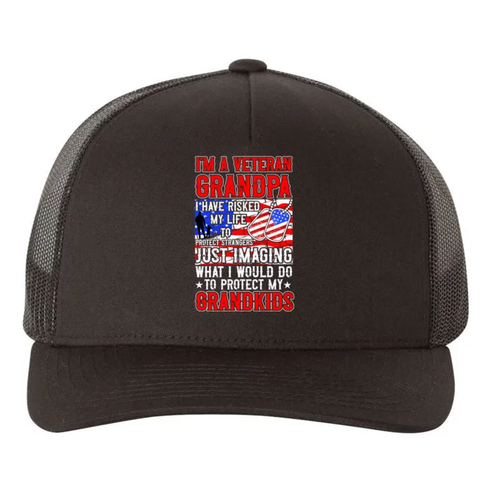 Veteran Grandpa Grandkids Yupoong Adult 5-Panel Trucker Hat