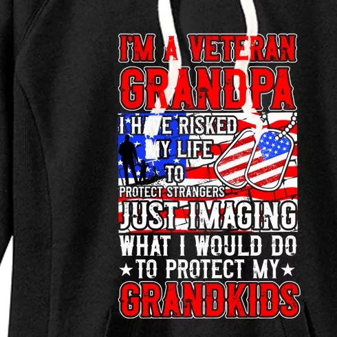 Veteran Grandpa Grandkids Women's Fleece Hoodie