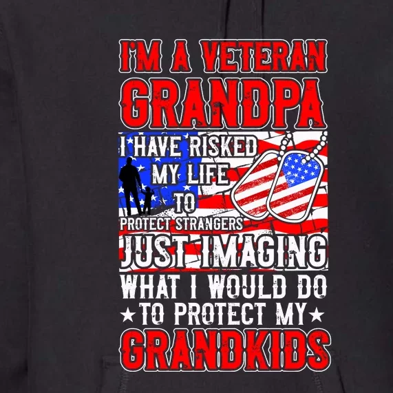 Veteran Grandpa Grandkids Premium Hoodie