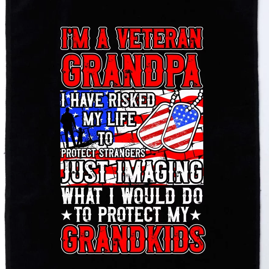 Veteran Grandpa Grandkids Platinum Collection Golf Towel