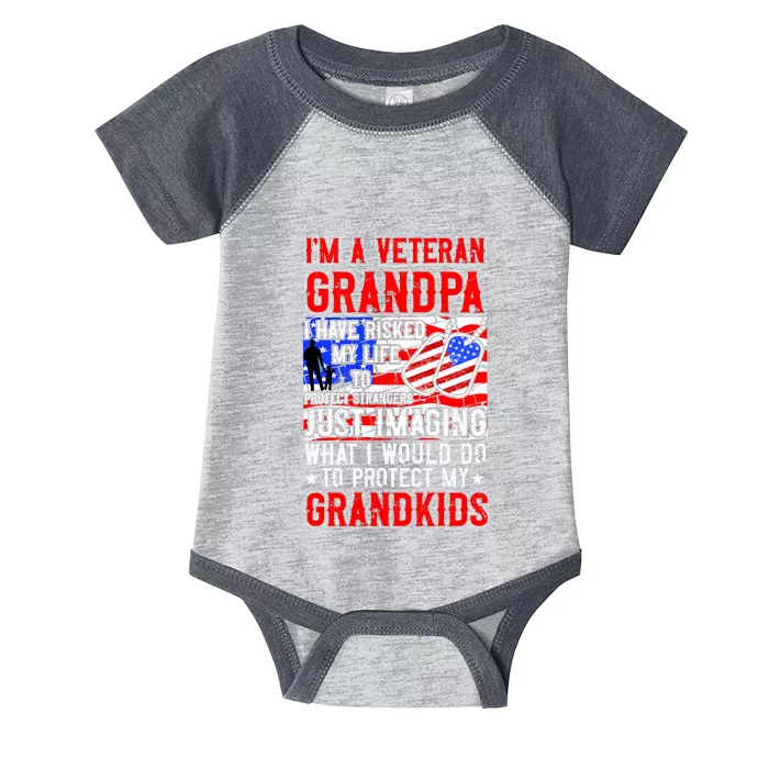 Veteran Grandpa Grandkids Infant Baby Jersey Bodysuit