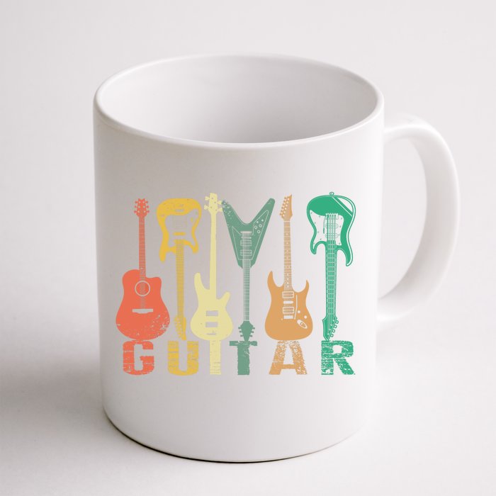 Vintage Guitar Gift Music Band Guitarist Stuff Front & Back Coffee Mug