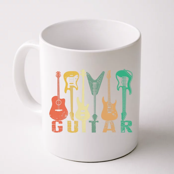 Vintage Guitar Gift Music Band Guitarist Stuff Front & Back Coffee Mug