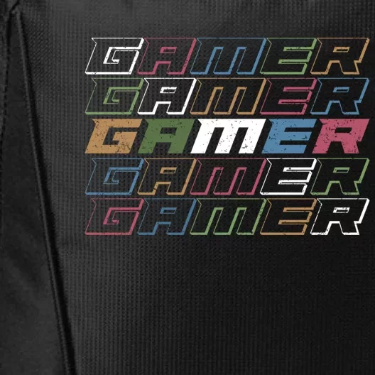 Video Games Gamer Gift Retro Gaming Gift City Backpack