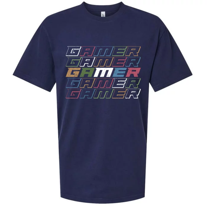 Video Games Gamer Gift Retro Gaming Gift Sueded Cloud Jersey T-Shirt