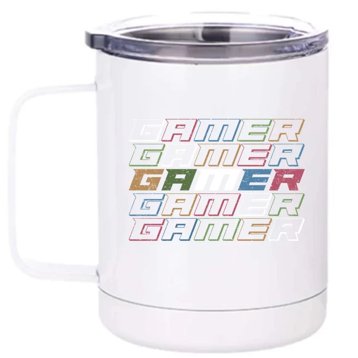 Video Games Gamer Gift Retro Gaming Gift Front & Back 12oz Stainless Steel Tumbler Cup