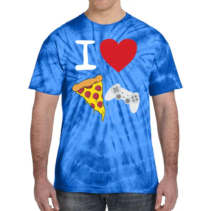 Video Games Gamer Love Pizza Cheese Slice Controller Cool Gift Tie-Dye T-Shirt