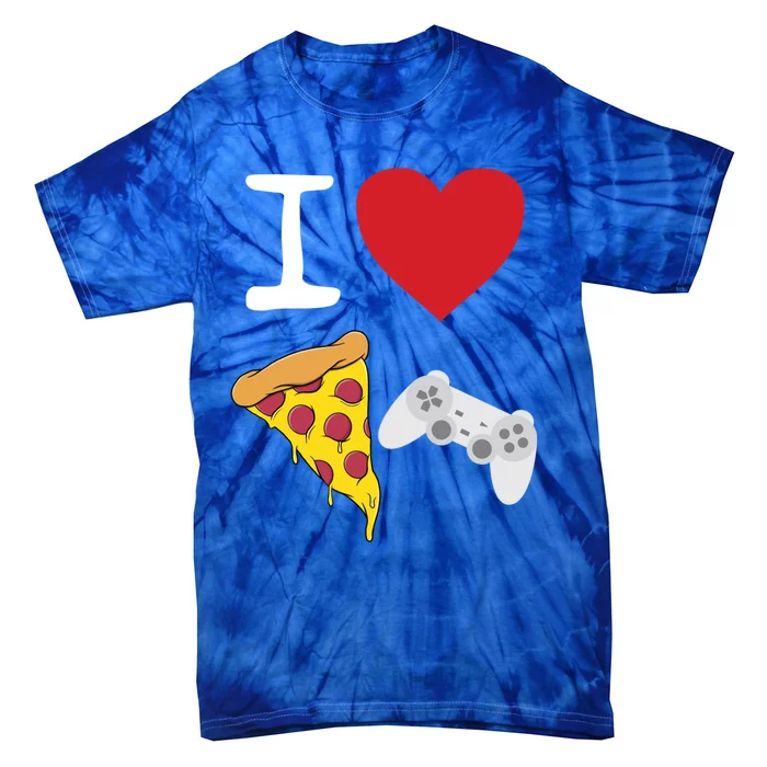 Video Games Gamer Love Pizza Cheese Slice Controller Cool Gift Tie-Dye T-Shirt