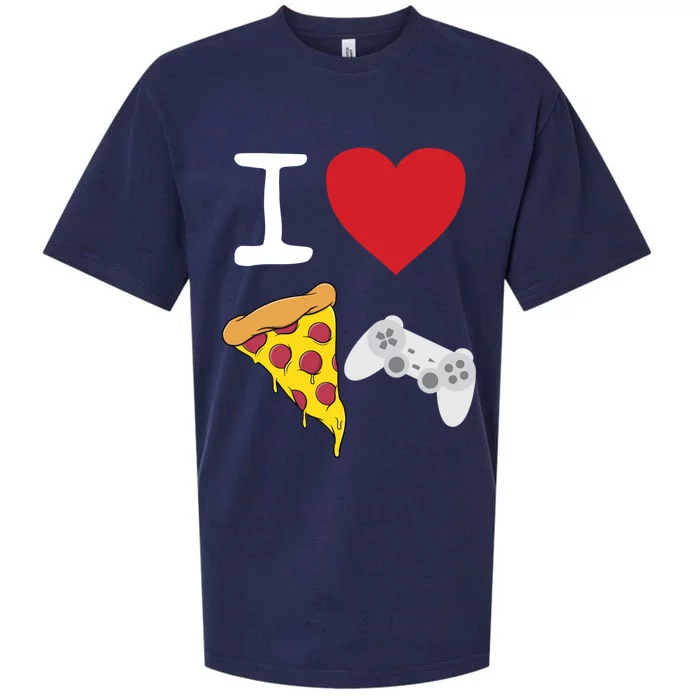 Video Games Gamer Love Pizza Cheese Slice Controller Cool Gift Sueded Cloud Jersey T-Shirt