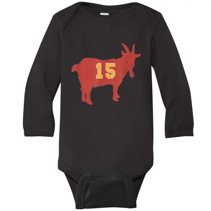 Vintage Grunge GOAT 15 Red And Gold Baby Long Sleeve Bodysuit