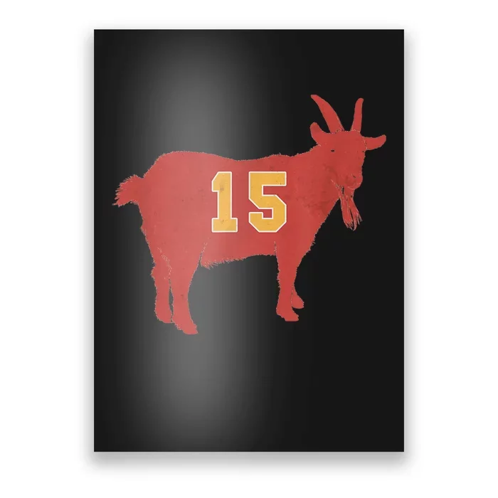 Vintage Grunge GOAT 15 Red And Gold Poster