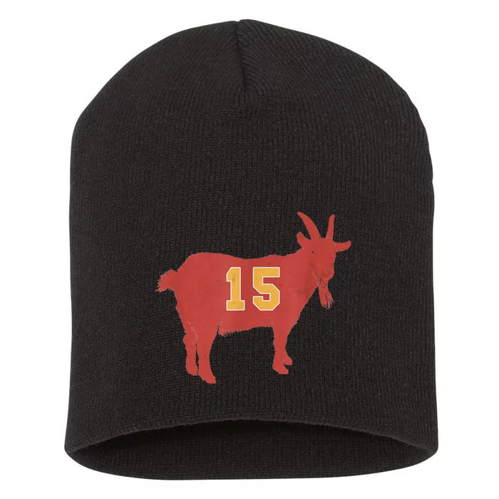 Vintage Grunge GOAT 15 Red And Gold Short Acrylic Beanie