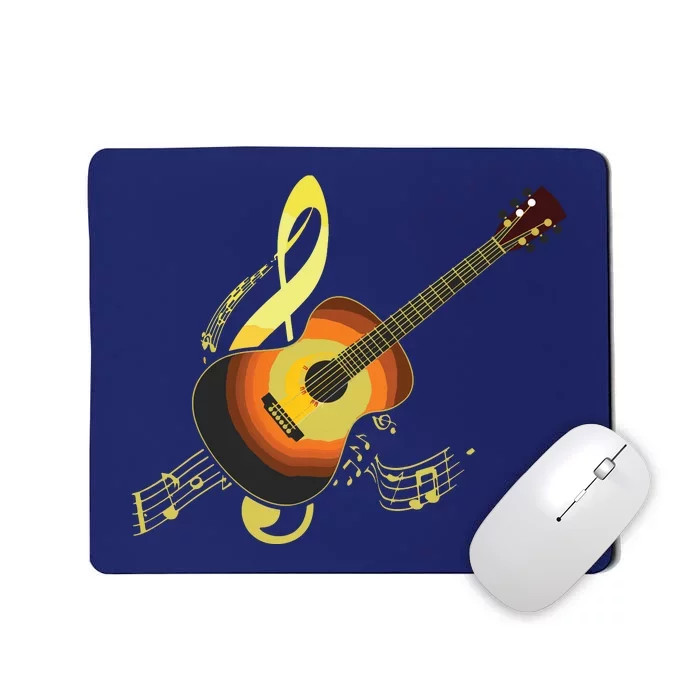 Vintage Guitar Gift For Men Women Music Band Guitarist Stuff Mousepad