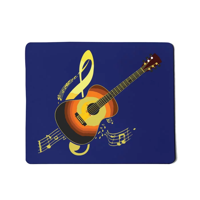 Vintage Guitar Gift For Men Women Music Band Guitarist Stuff Mousepad