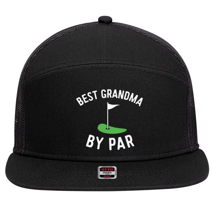 Vintage Golf Grandma Distressed Golf Lover Gift 7 Panel Mesh Trucker Snapback Hat