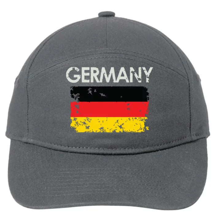 Vintage Germany German Flag Pride Gift 7-Panel Snapback Hat