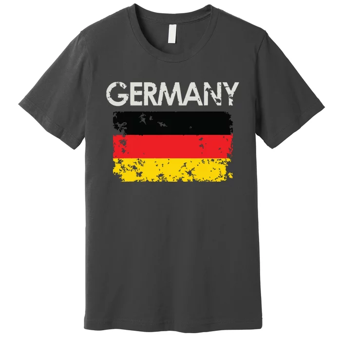 Vintage Germany German Flag Pride Gift Premium T-Shirt