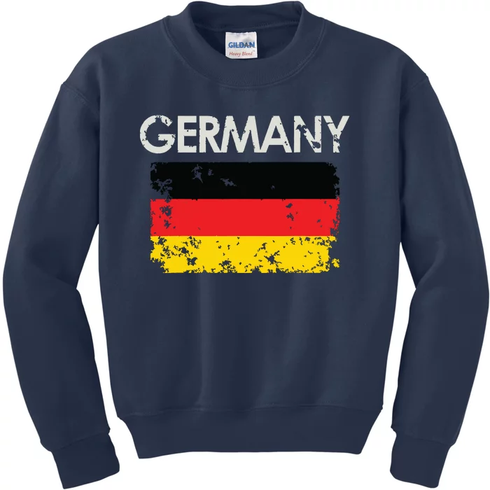 Vintage Germany German Flag Pride Gift Kids Sweatshirt