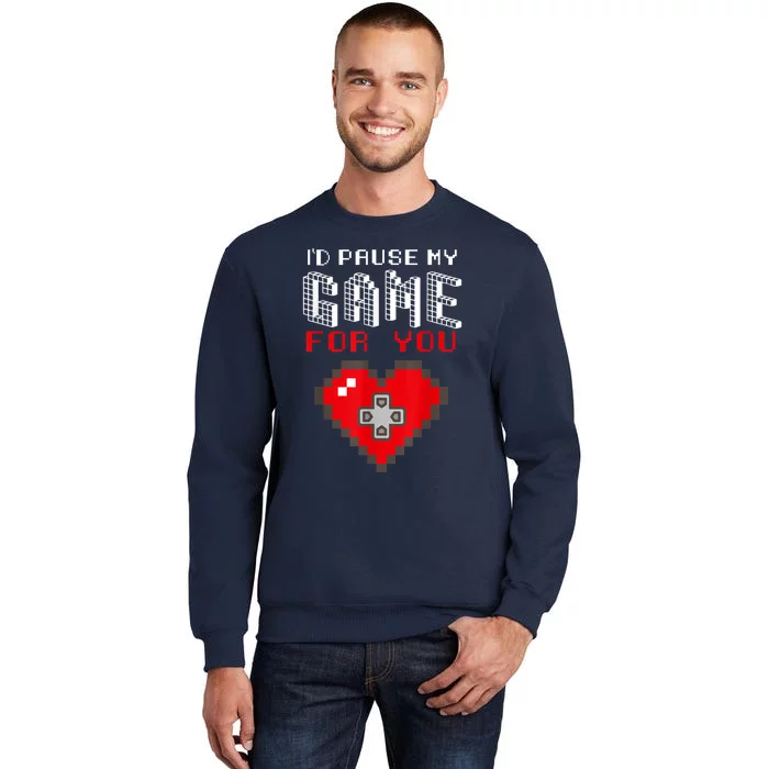 Video Game Gaming Valentines Day Gamer Gift For Boys Men Tall Sweatshirt