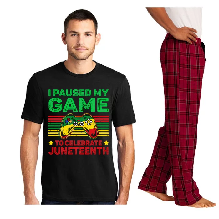 Video Game Gamer I Paused My Game To Celebrate Juneteenth Cute Gift Pajama Set