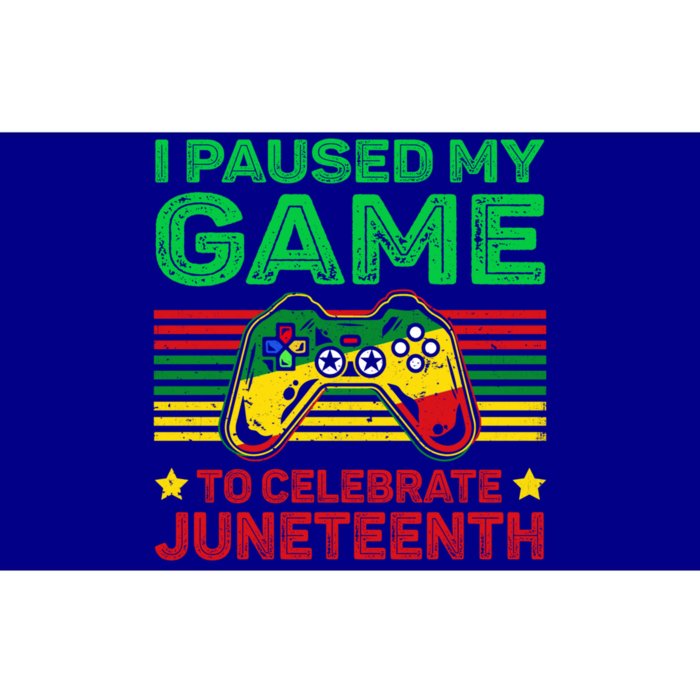 Video Game Gamer I Paused My Game To Celebrate Juneteenth Cute Gift Bumper Sticker