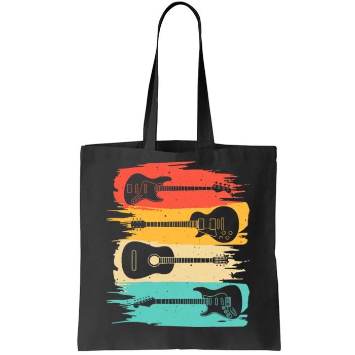 Vintage Guitar Gift For Music Band Guitarist Stuff Tote Bag