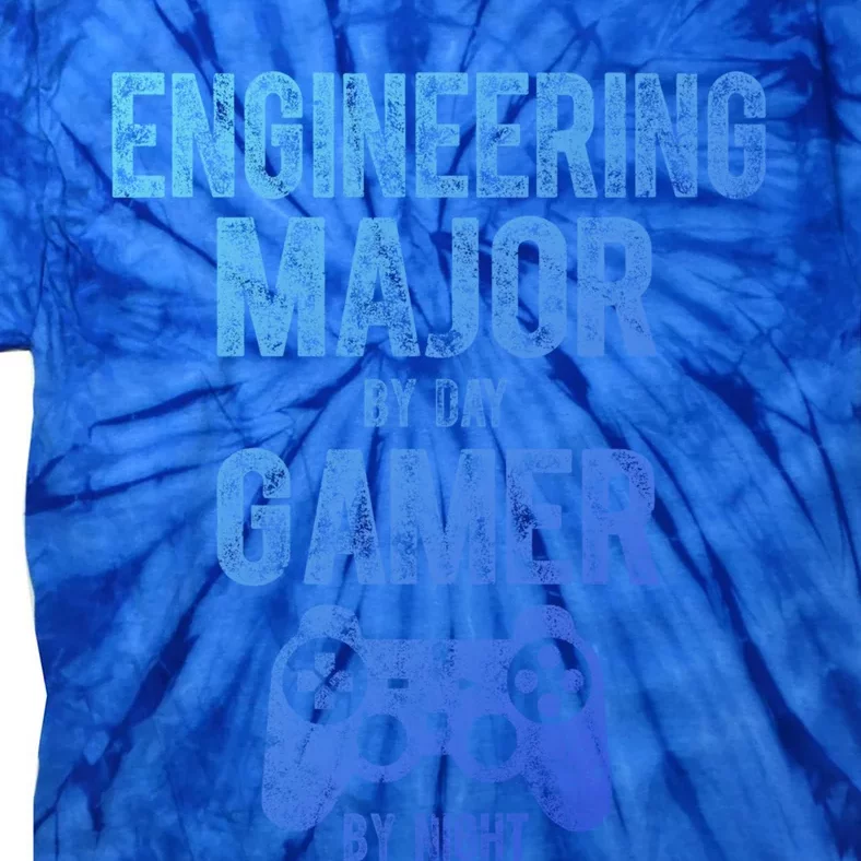 Video Gamer Gift Engineering Major By Day Gamer By Night Gift Tie-Dye T-Shirt