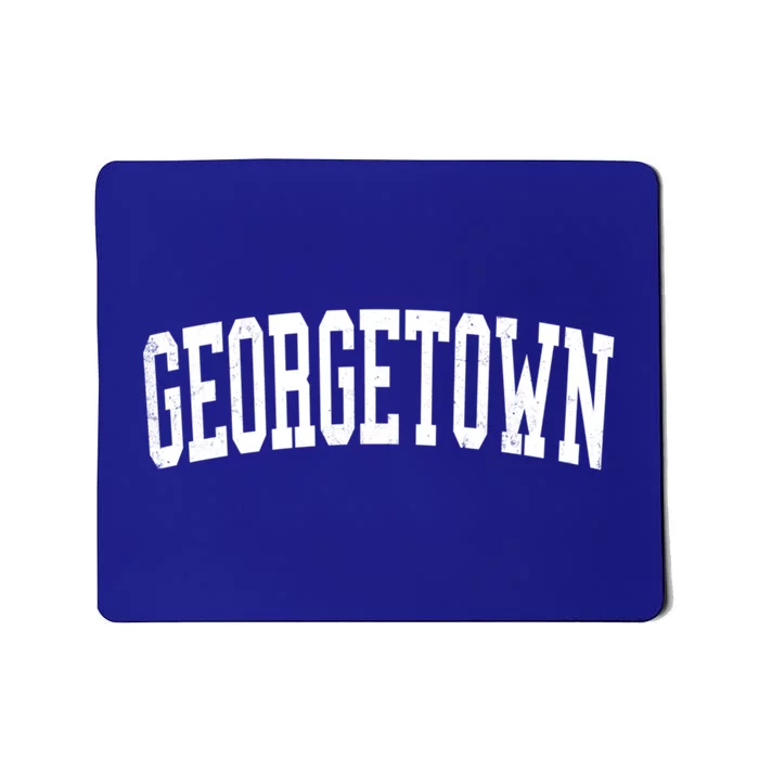 Vintage Georgetown Ga Distressed Black Varsity Style Funny Gift Mousepad