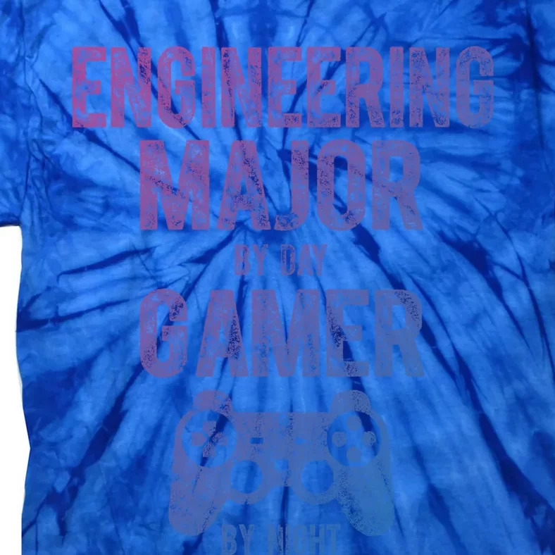 Video Gamer Gift Engineering Major By Day Gamer By Night Gift Tie-Dye T-Shirt