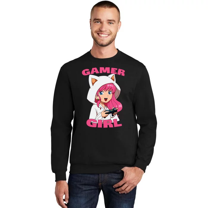 Video Games Gaming Gamer Girl Tall Sweatshirt