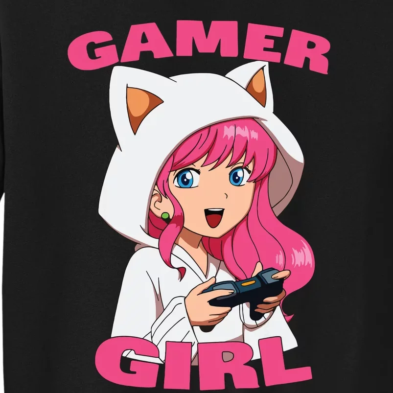 Video Games Gaming Gamer Girl Tall Sweatshirt