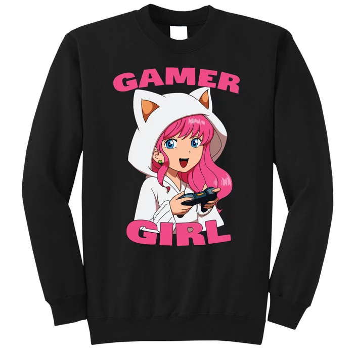 Video Games Gaming Gamer Girl Tall Sweatshirt