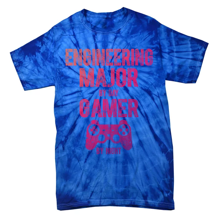 Video Gamer Gift Engineering Major By Day Gamer By Night Gift Tie-Dye T-Shirt