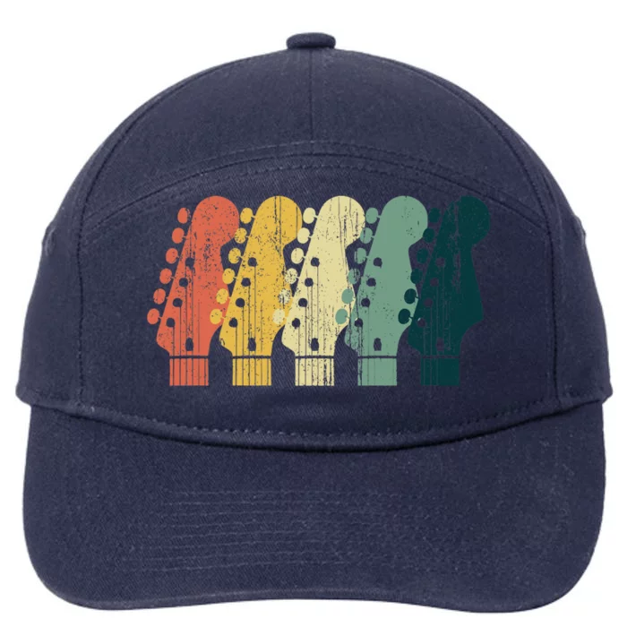 Vintage Guitar Gift For Music Band Guitarist Stuff Premium 7-Panel Snapback Hat