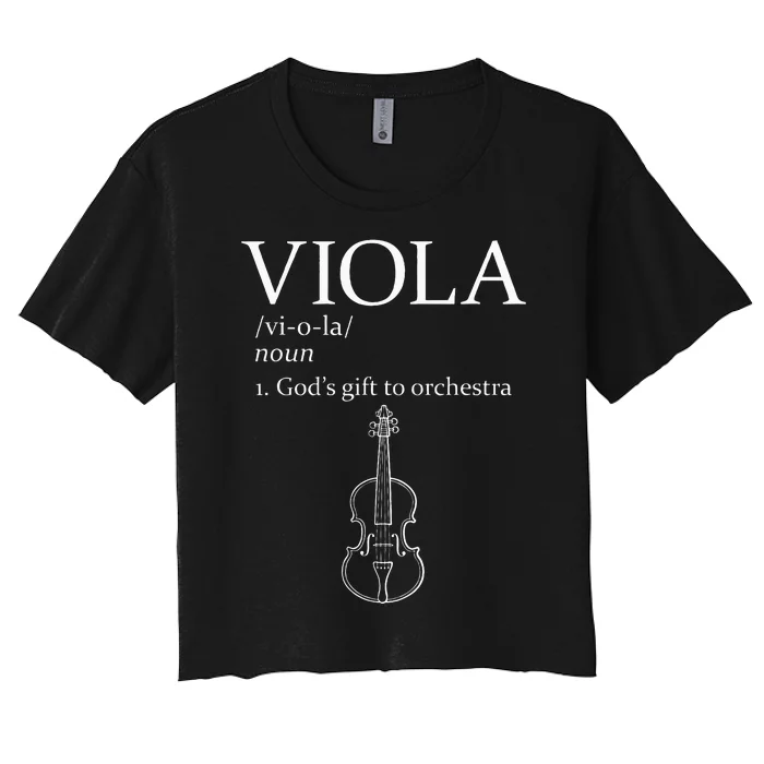 Viola GodS Gift For Orchestra Women's Crop Top Tee