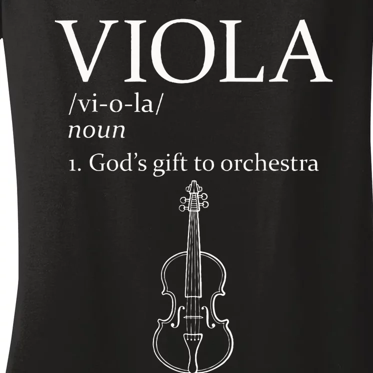 Viola GodS Gift For Orchestra Women's V-Neck T-Shirt