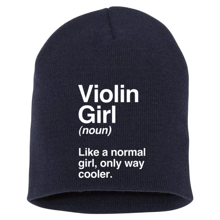 Violin Girl Gift Funny Violin Girl Definition Music Short Acrylic Beanie