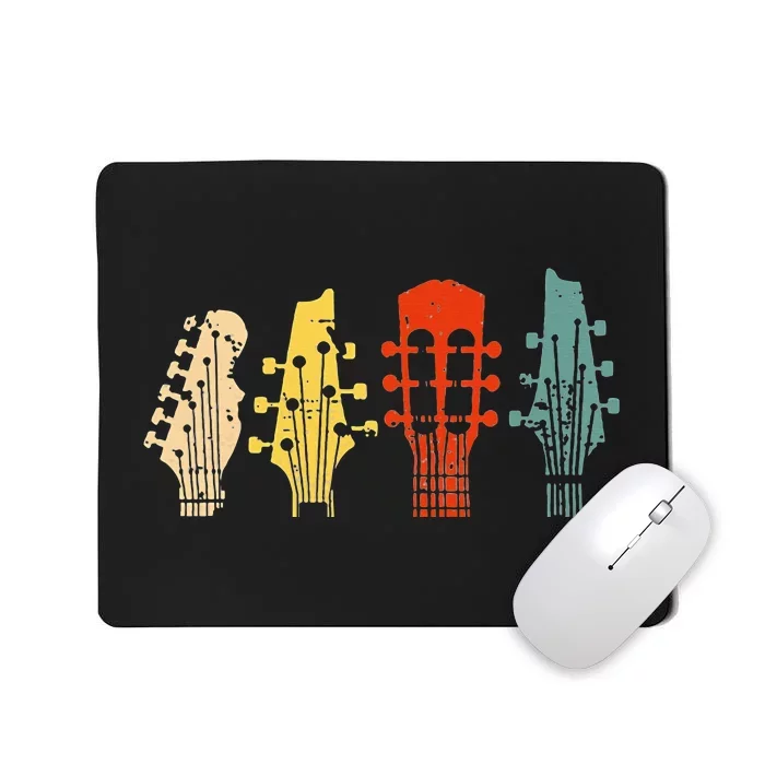 Vintage Guitar Gift For Women Music Band Guitarist Stuff Mousepad