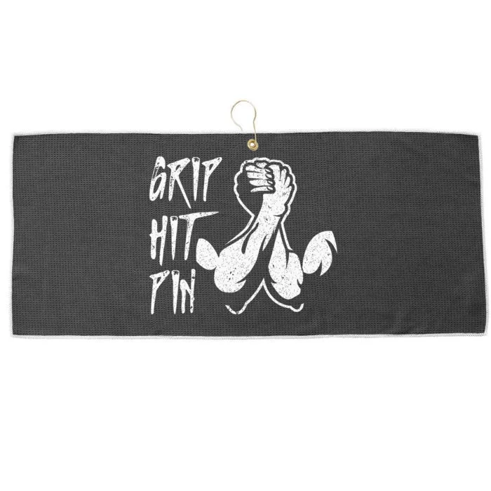 Vintage Grip Hit Pin Arm Wrestling Arm Wrestler Large Microfiber Waffle Golf Towel