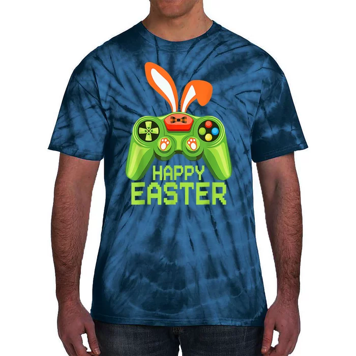 Video Game Happy Easter Bunny Gaming Controller Gamer Boy Girls Tie-Dye T-Shirt