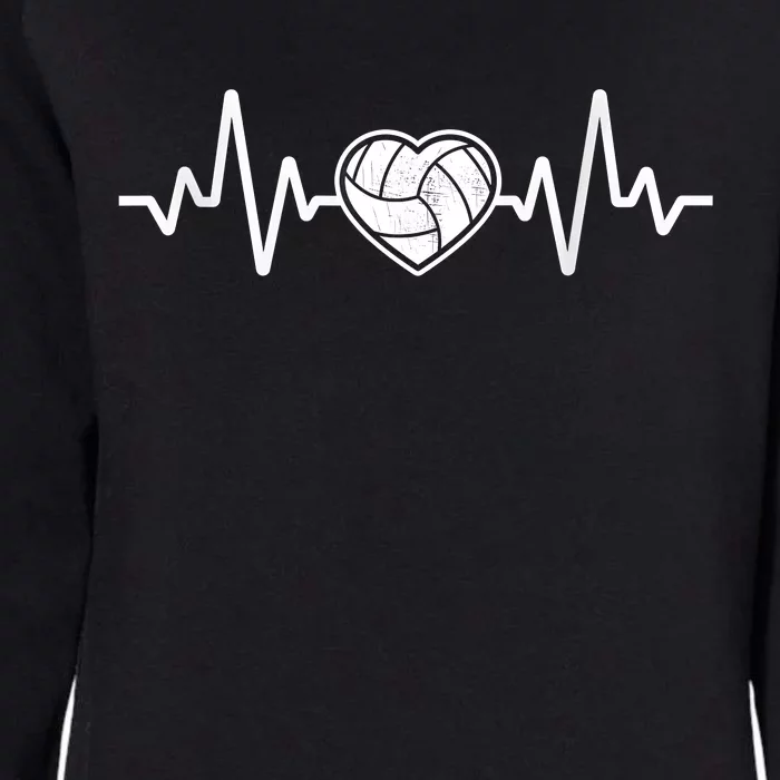 Volleyball Gifts Heartbeat Womens California Wash Sweatshirt