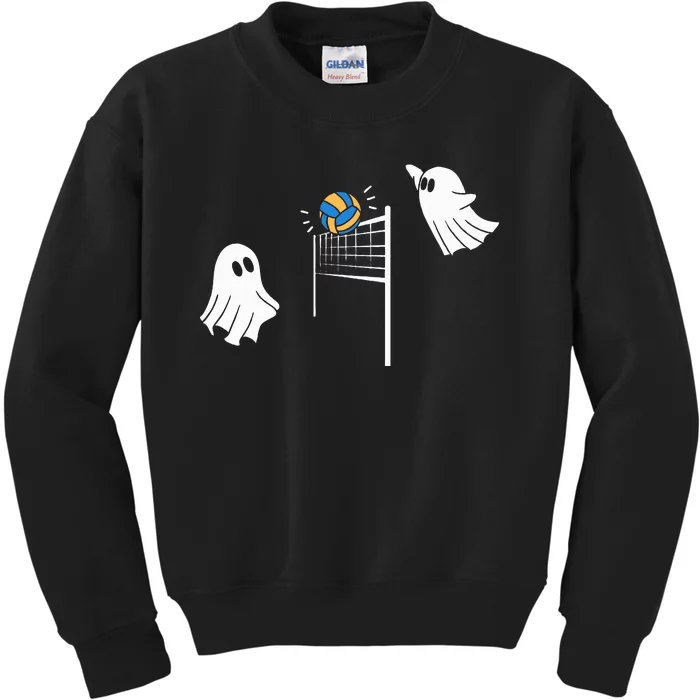 Volleyball Ghost Halloween Volleyball Sport Lover Kids Sweatshirt