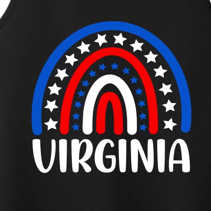 Virginia Gift I Love Virginia Usa Funny Gift Performance Tank