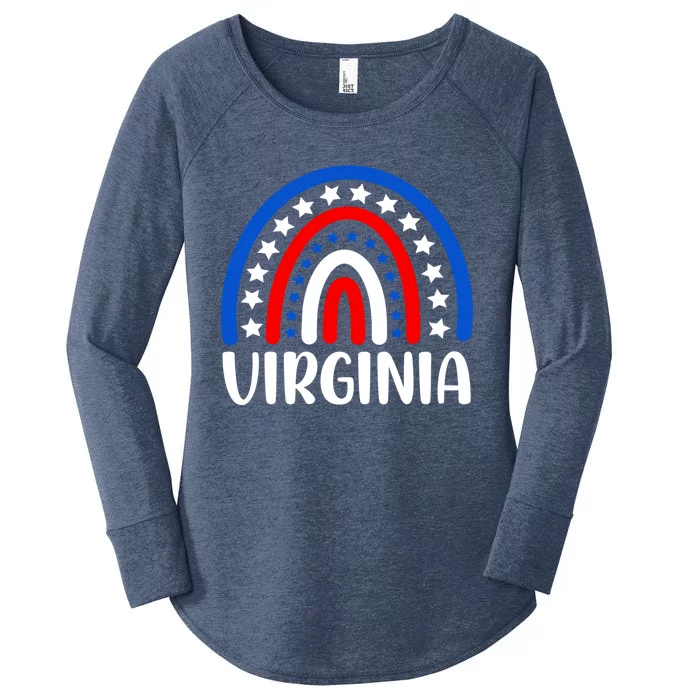 Virginia Gift I Love Virginia Usa Gift Women's Perfect Tri Tunic Long Sleeve Shirt