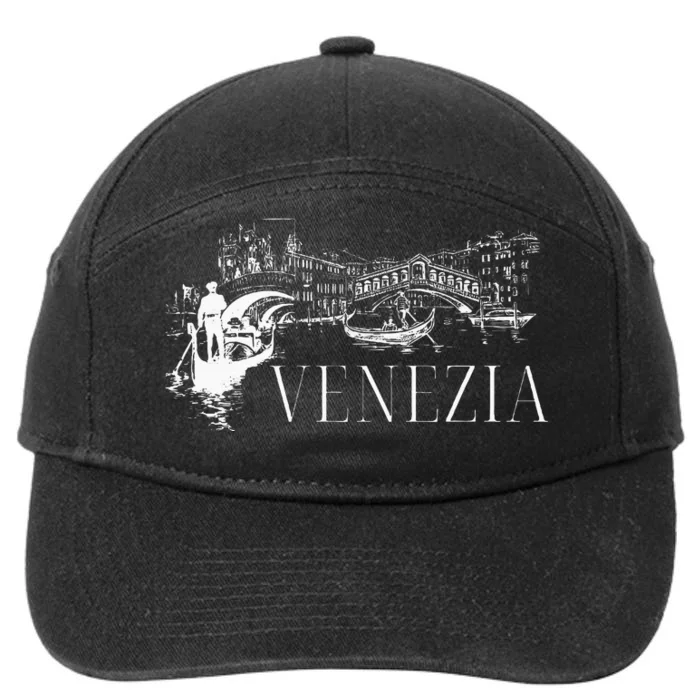 Venice Gondola Italy Venezia 7-Panel Snapback Hat